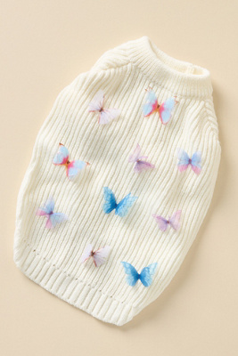 Shop Anthropologie Seasonal 3d Motif Pet Sweater In Beige