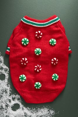 Shop Anthropologie Seasonal 3d Motif Pet Sweater In Red