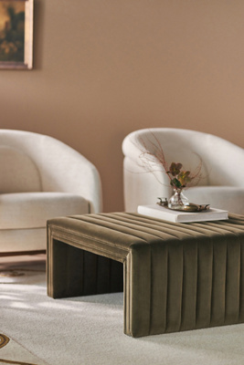 Anthropologie Alexander Tufted Coffee Table Ottoman