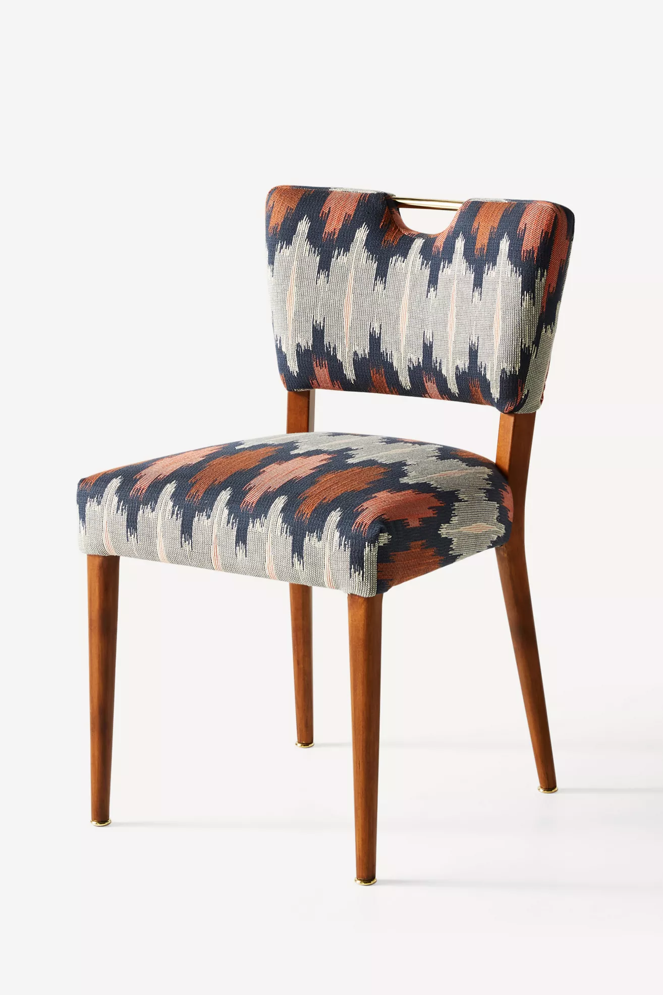 Wyatt dining chair angled from side showing profile