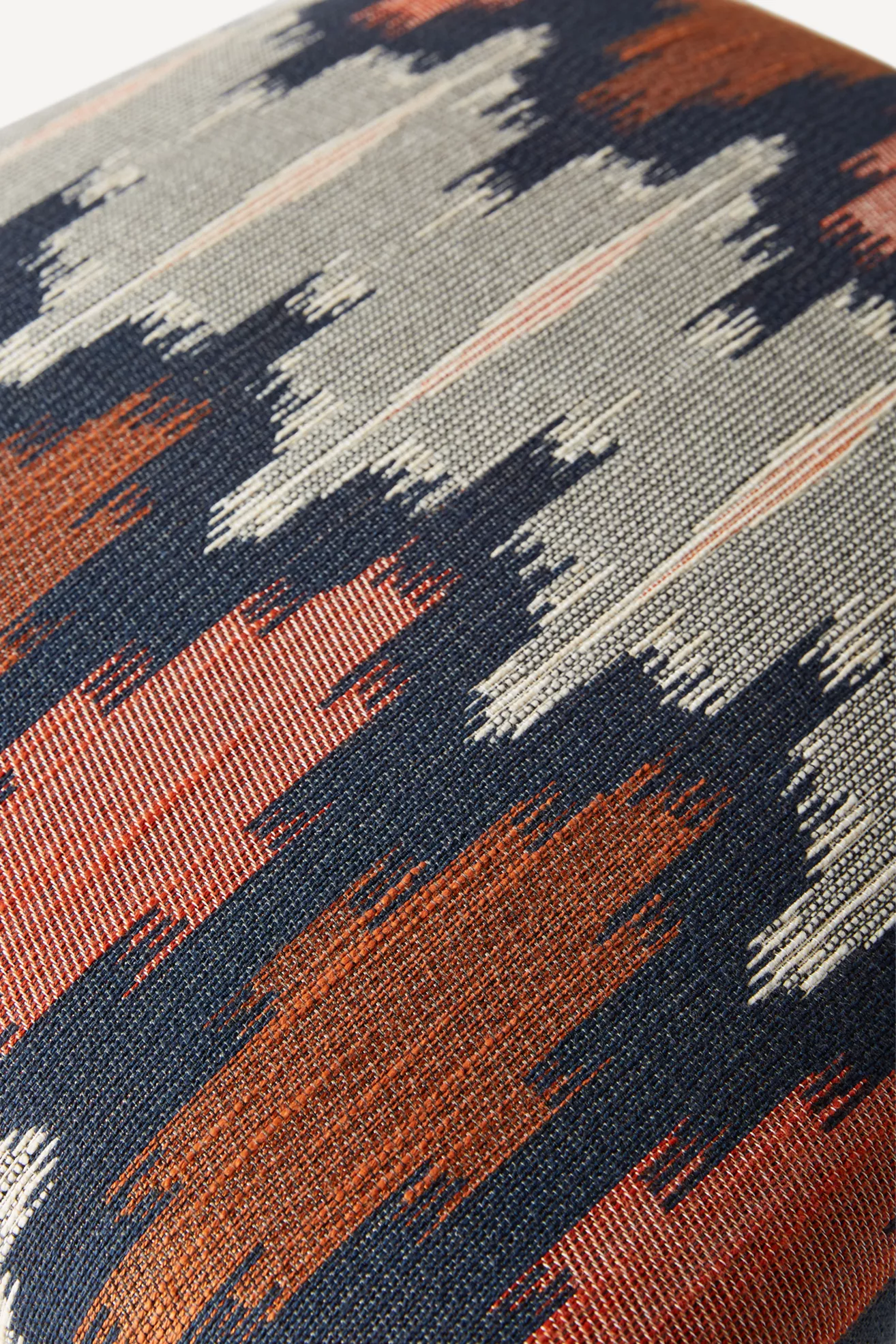 Close-up of Wyatt dining chair upholstery fabric texture and weave