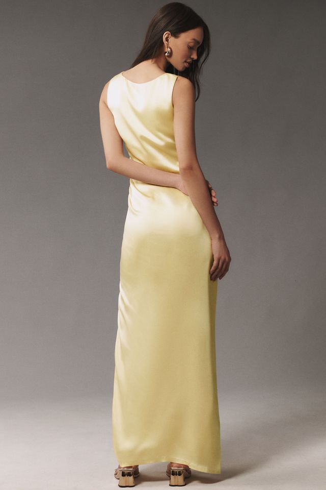 BHLDN Emma High-Neck Satin Maxi Gown #2