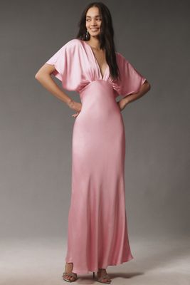 パーティードレス BHLDN Mia Strapless Satin Column Maxi Dress BHLDN Mia Strapless Satin Column Maxi Dress | Anthropologie