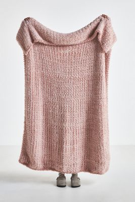 Hugger Marled Eyelash Cozy Knit Throw Blanket