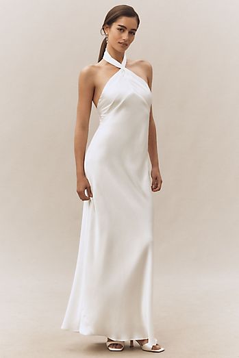 white formal even dresses Custom Cream White Asymmetrical Slit Long Prom Formal Dress main image 1