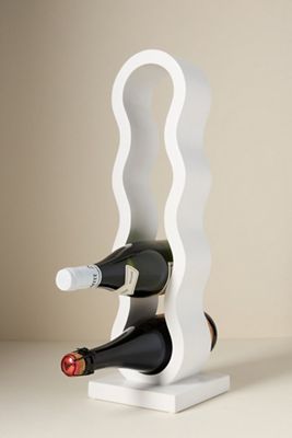 Wavy Wood Wine Rack