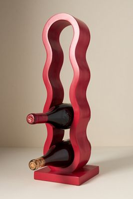 Wavy Wood Wine Rack