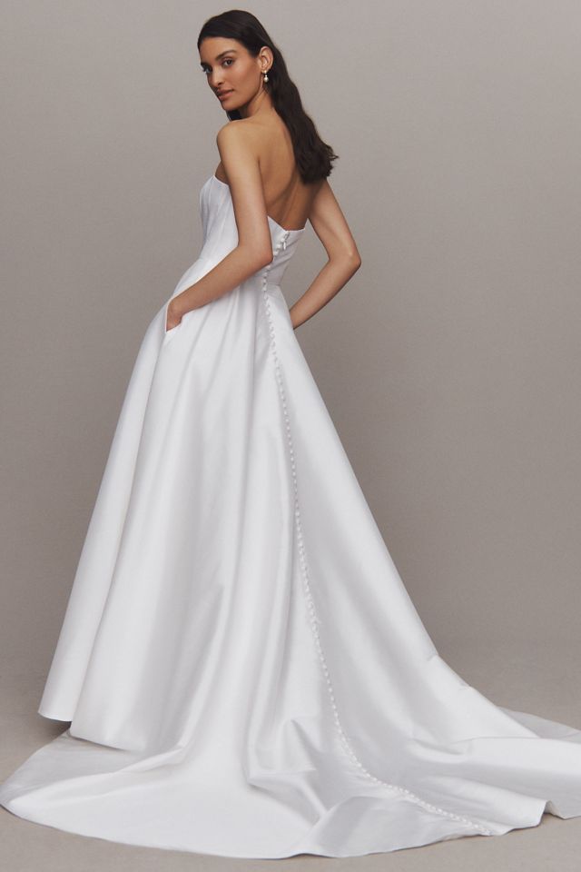 Jenny by Jenny Yoo Brynn Strapless A-Line Taffeta Wedding Gown #1