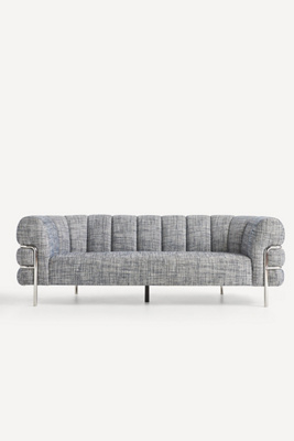 Anthropologie Dante Donut Tweed Sofa