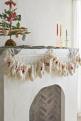 Terrain Advent Stocking Garland