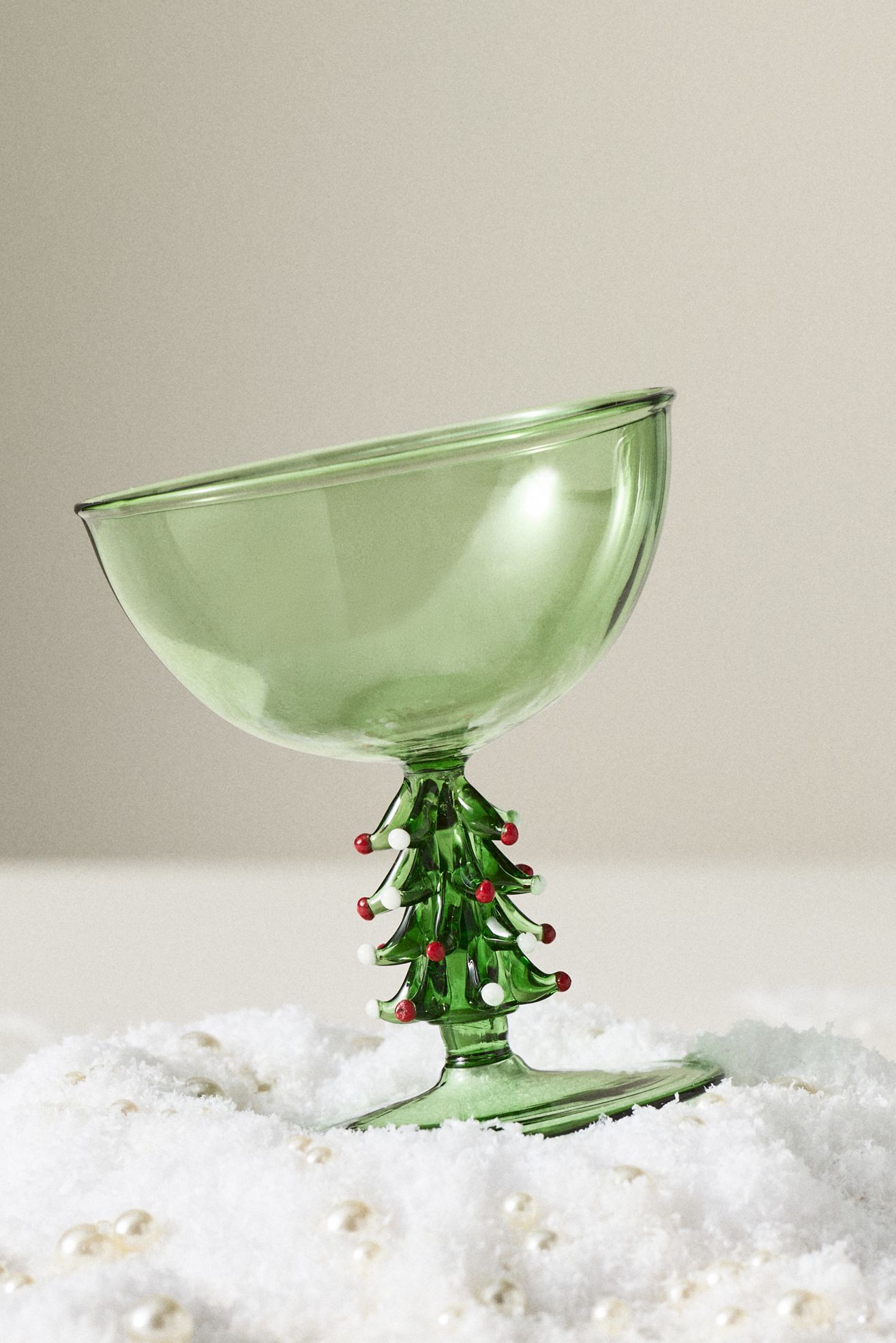 Icon Stemmed Coupe Glass - Green Tree, Standard, One Size