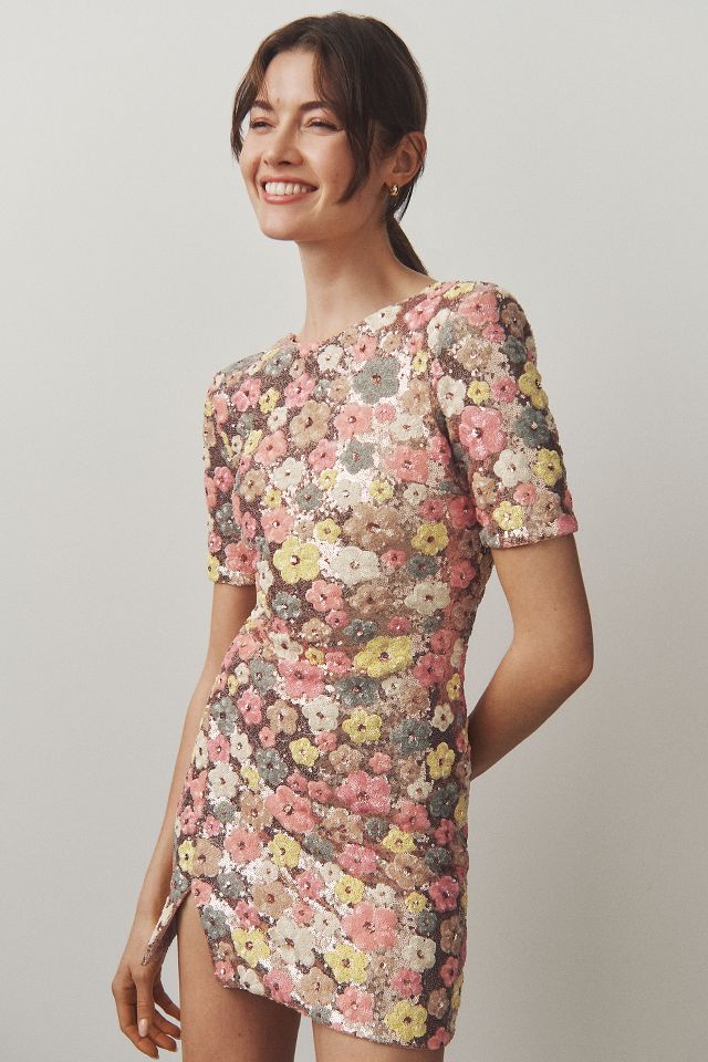 Dress The Population Maddox Short Sleeve Mini Dress
