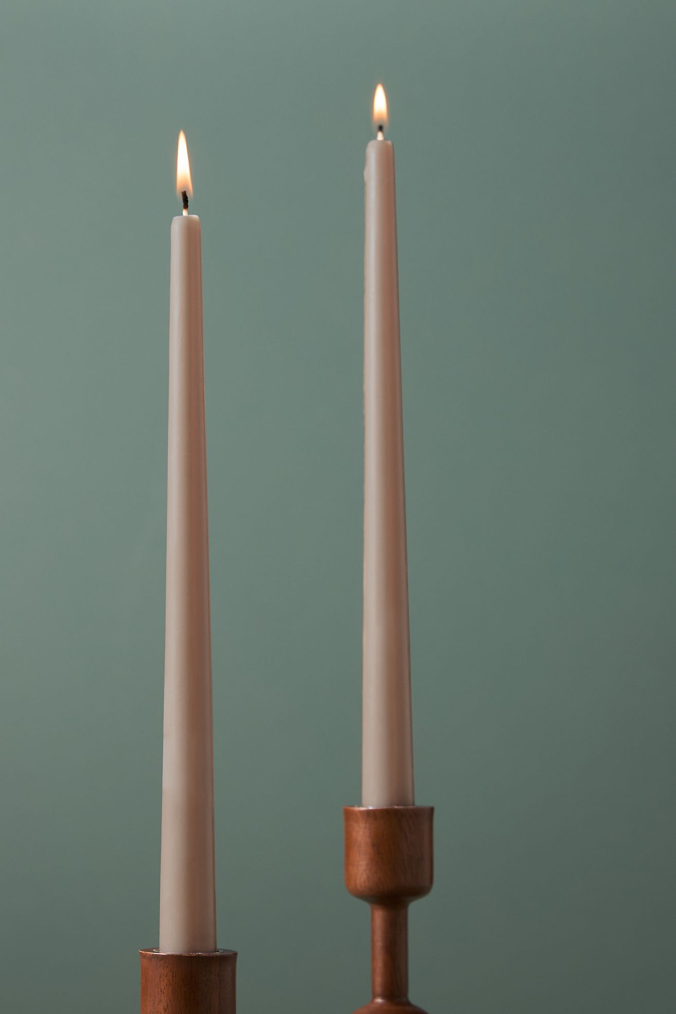 Taper Candles, Set of 2 - Taupe, Standard, One Size