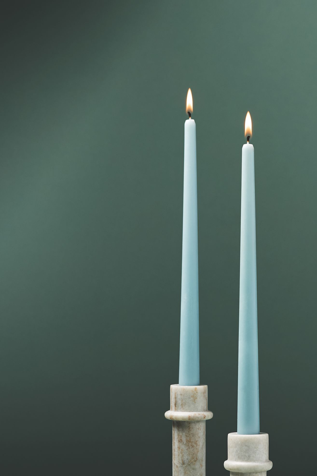 Smooth Taper Candle - Light Blue, One Size