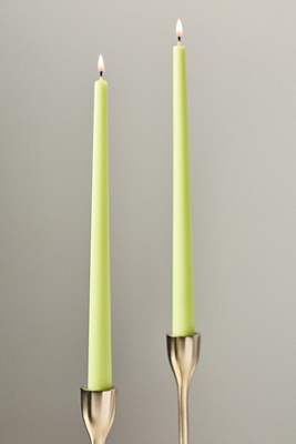 Anthropologie Taper Candles, Set Of 2 In Green
