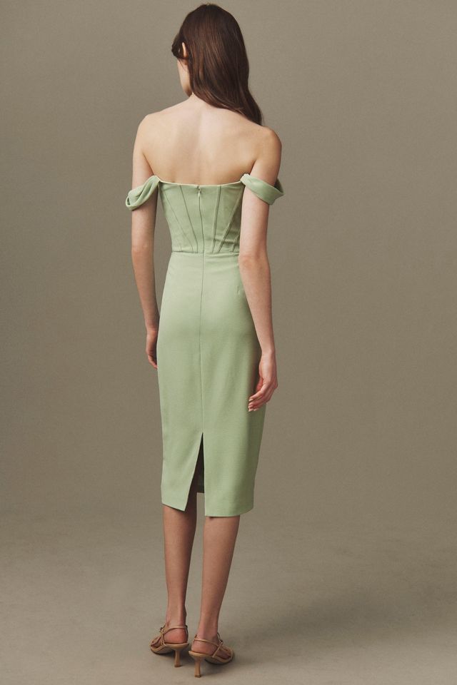Dress The Population Vickie Off-The-Shoulder Corset Midi Dress #1