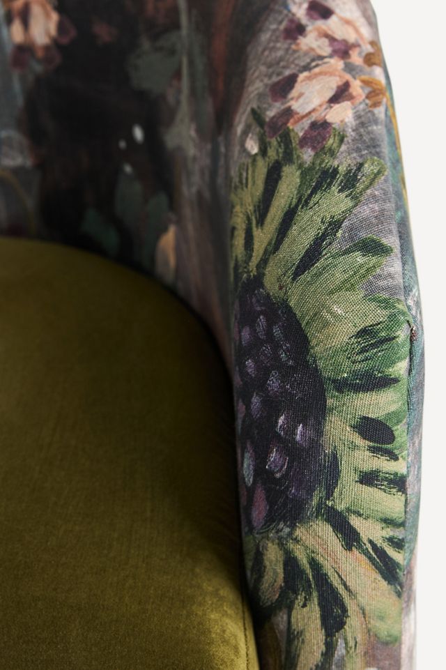 Effie Lena Velvet Tripod Chair #6