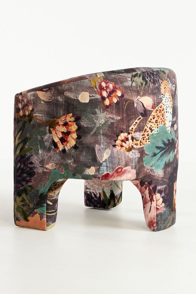 Effie Lena Velvet Tripod Chair #3