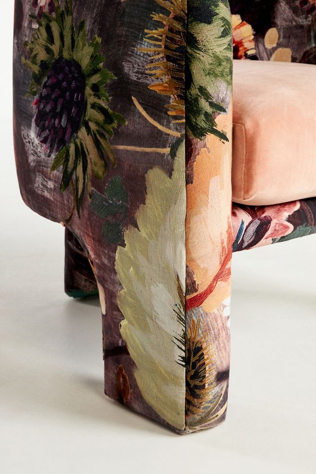 Effie Lena Velvet Tripod Chair #4