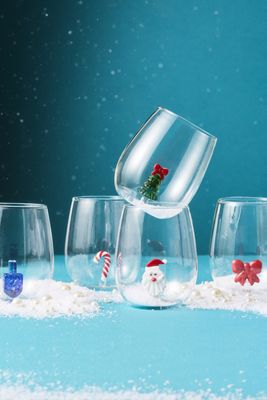 Jolly Icon Stemless Wine Glass