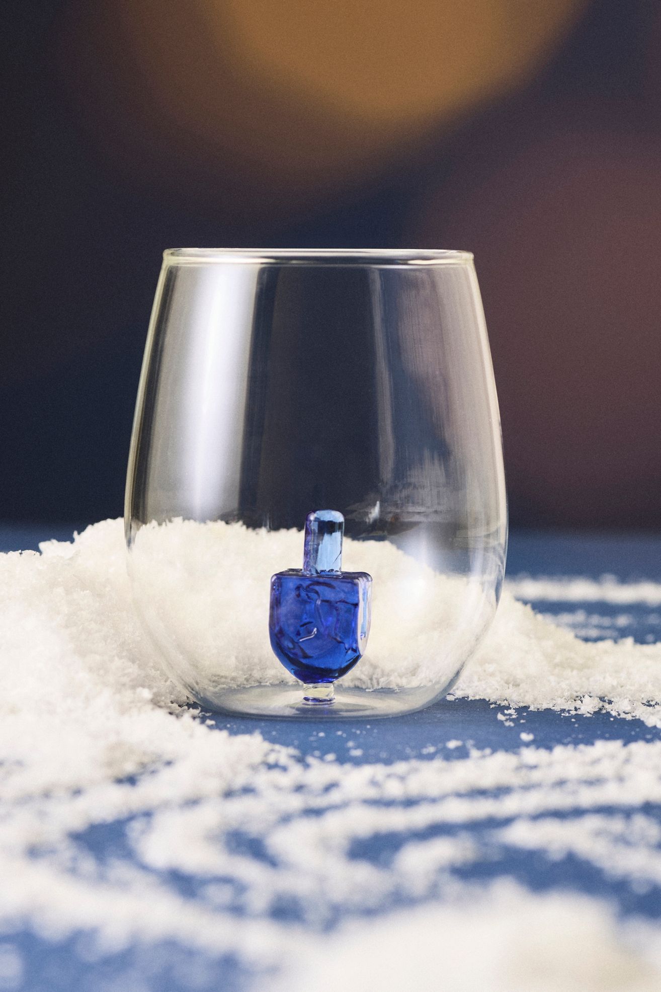 The Jolly Icon Stemless Wine Glass - Dreidel, Standard, One Size