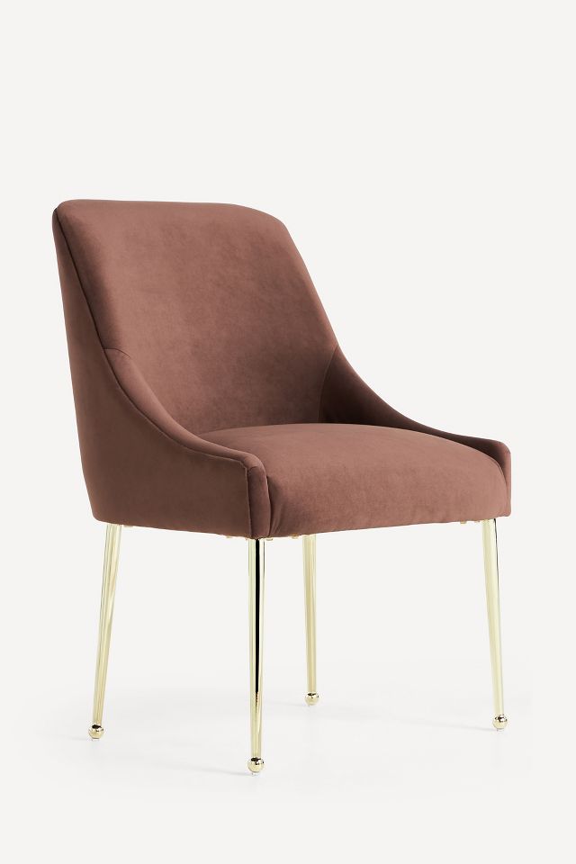 Elowen Performance Velvet Dining Chair | AnthroLiving