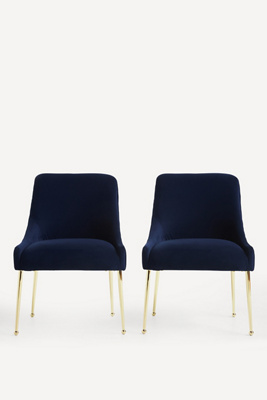 Anthropologie Performance Velvet Elowen Dining Chair