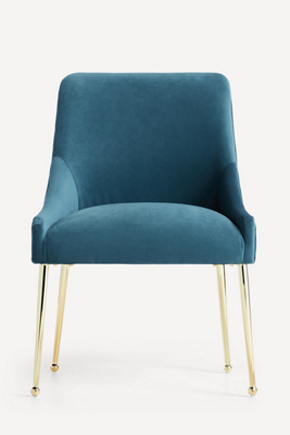 Anthropologie Performance Velvet Elowen Dining Chair