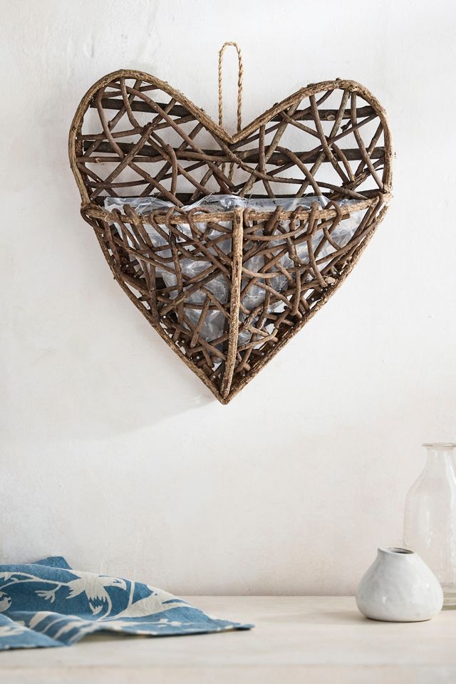 Hanging Twig Heart Planter #2