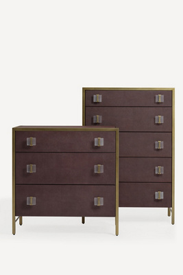 Anthropologie Autumn Shagreen Three-drawer Dresser
