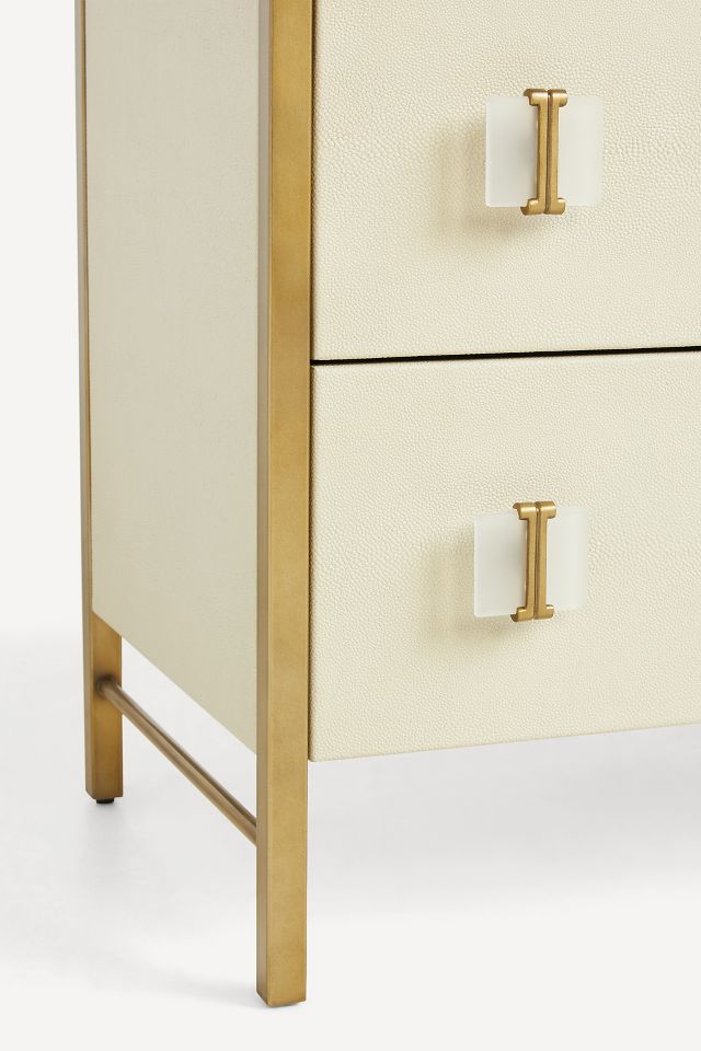 Autumn Shagreen Six-Drawer Dresser | Vintage Glam
