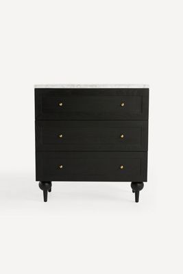Fern Marble-Top Three-Drawer Dresser