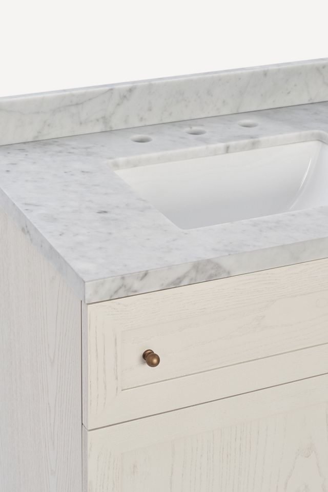 Fern Marble-Top Double Bathroom Vanity
