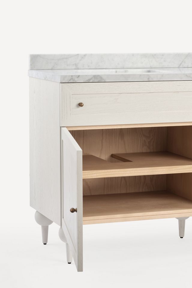 Fern Marble-Top Double Bathroom Vanity