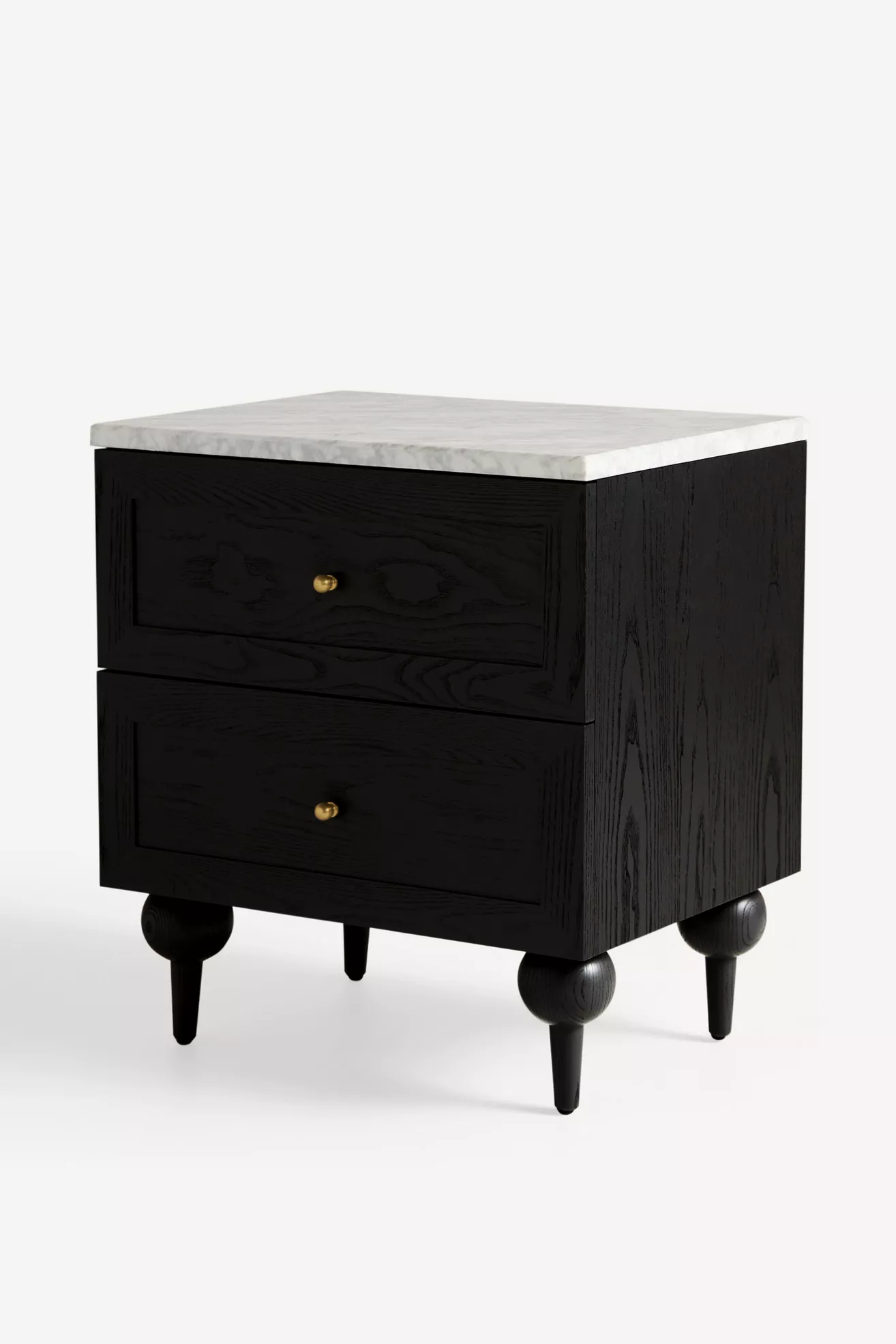 Fern Marble Top Two-Drawer Nightstand - thumbnail 4