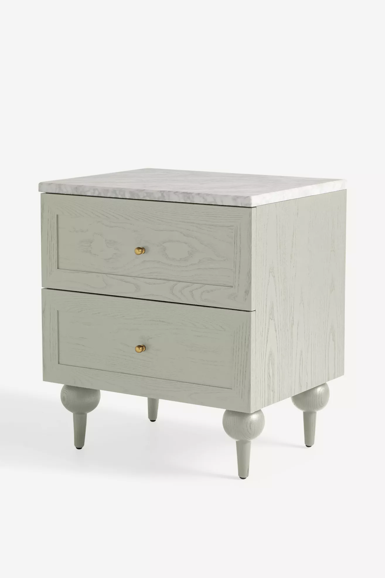 Fern Marble Top Two-Drawer Nightstand - thumbnail 2