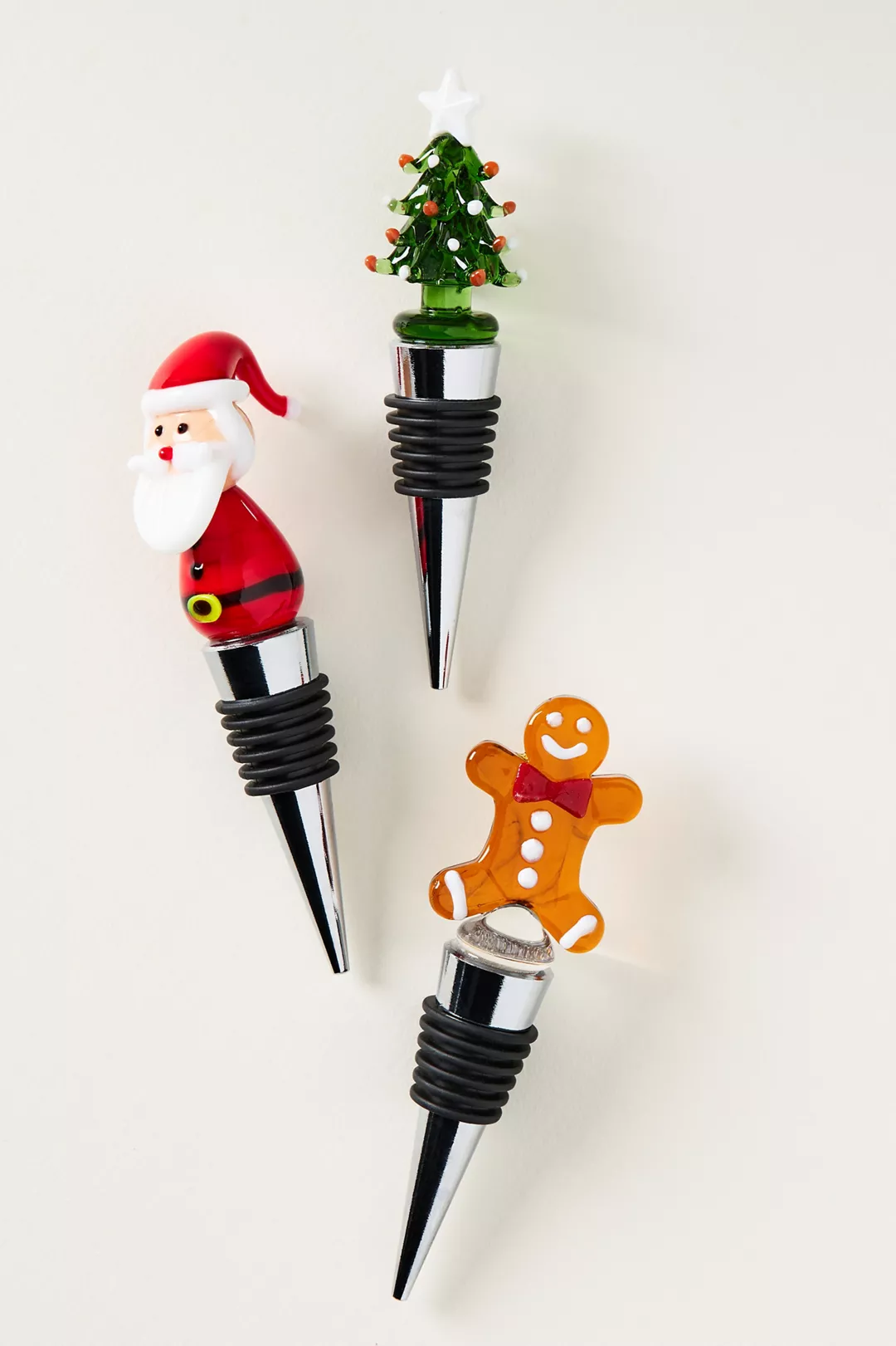 Bouchons de vin de Noël en verre thumbnail 2