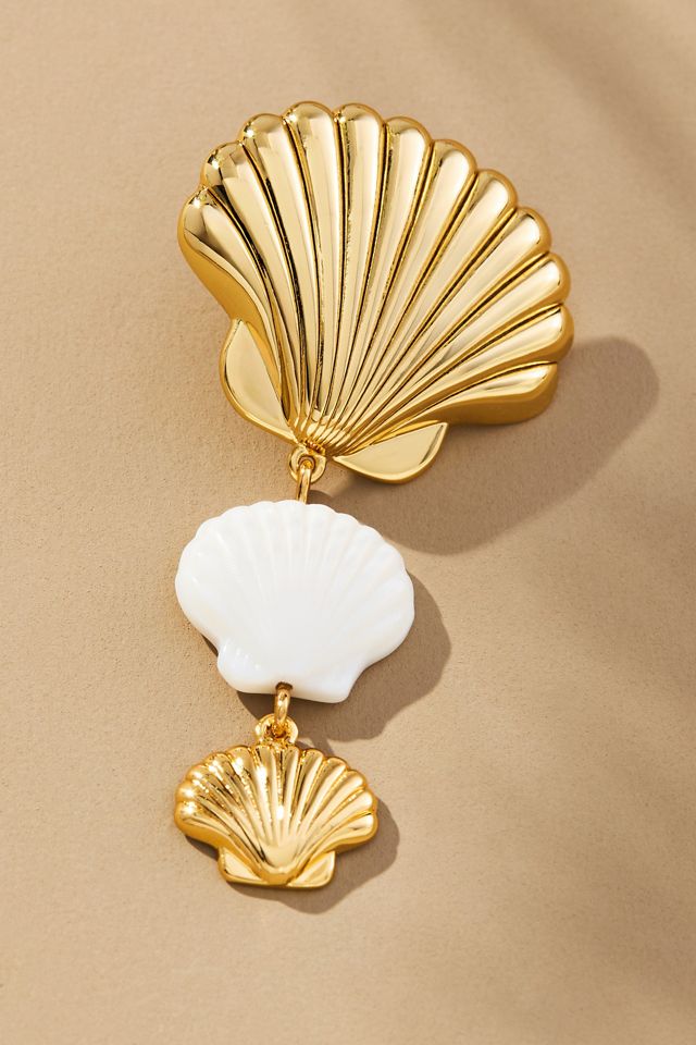 Mignonne Gavigan Bari Triple Shell Drop Earrings #1