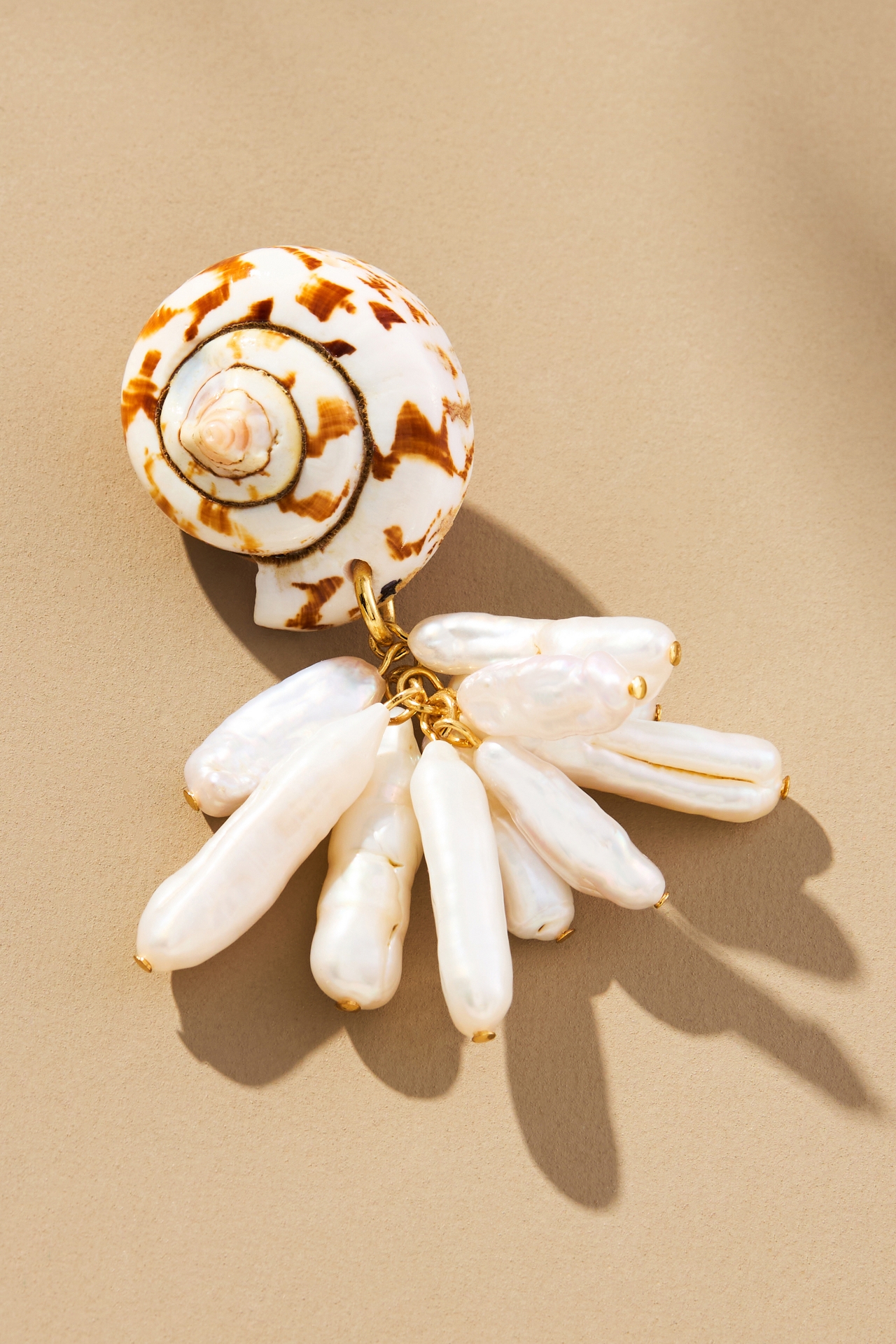 Mignonne Gavigan Shell Pearl Drop Earrings