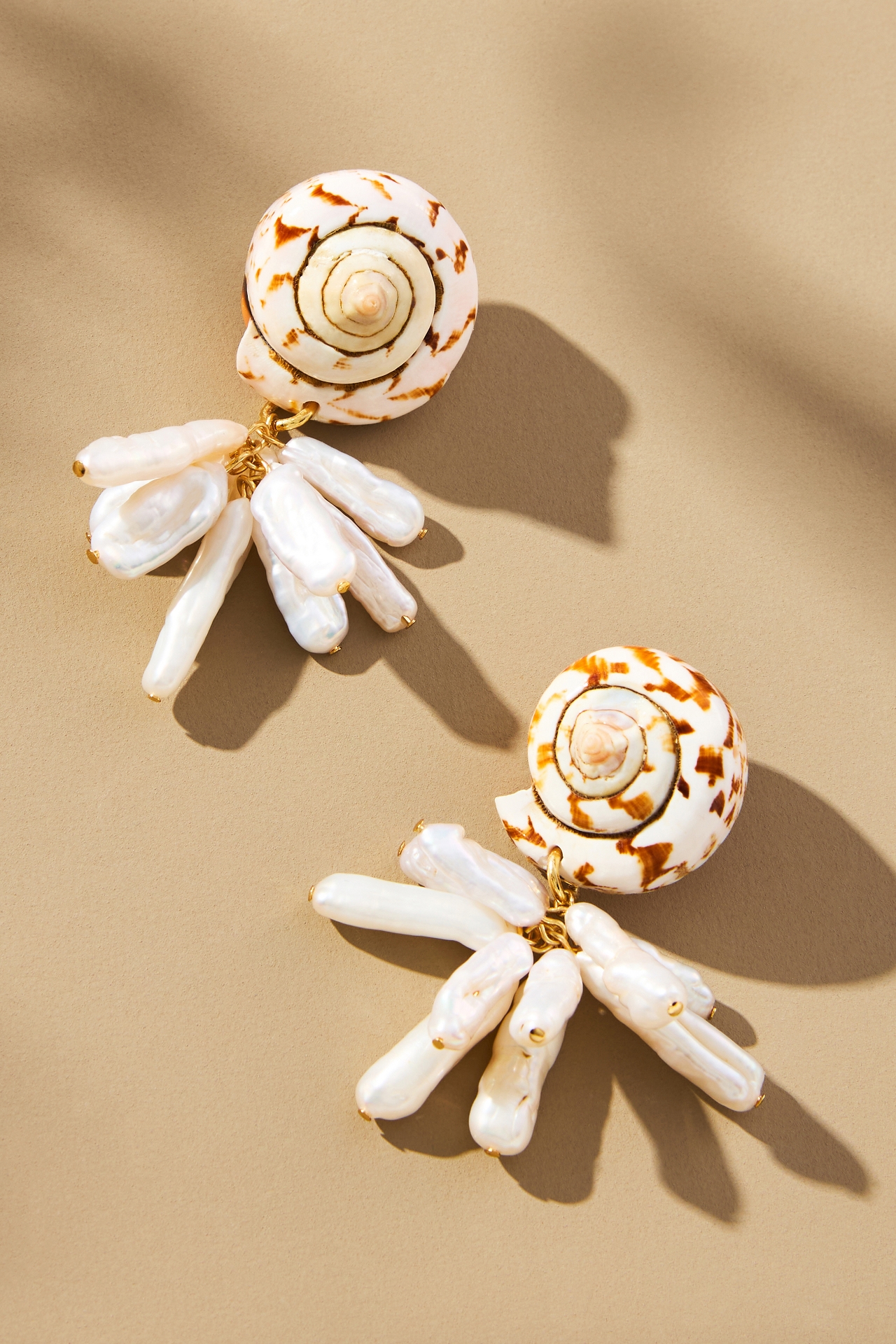 Mignonne Gavigan Shell Pearl Drop Earrings