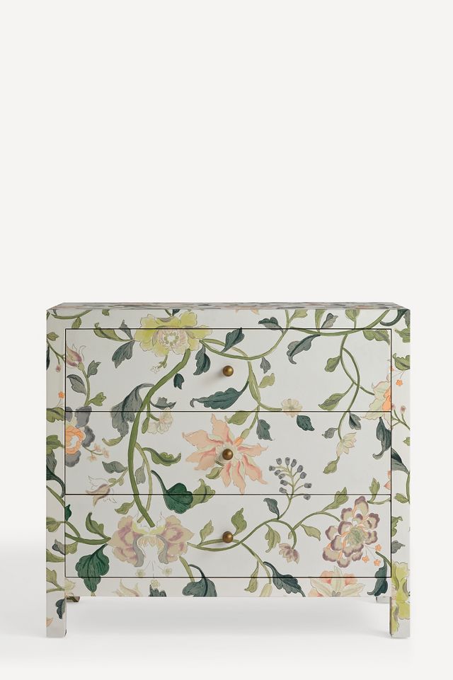 Hale Canvas 3-Drawer Floral Dresser