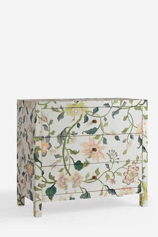Hale Canvas 3-Drawer Floral Dresser