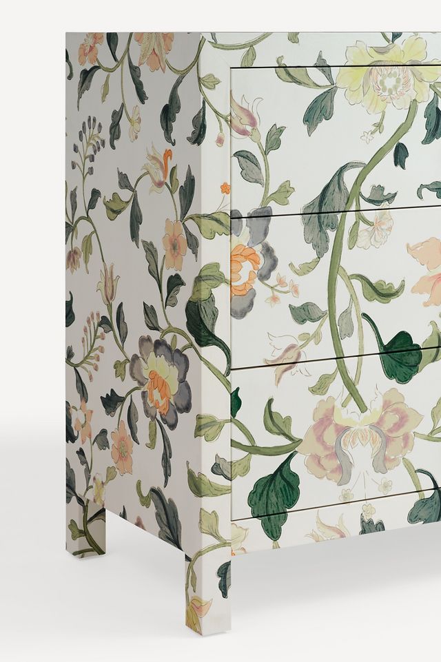 Hale Canvas 3-Drawer Floral Dresser