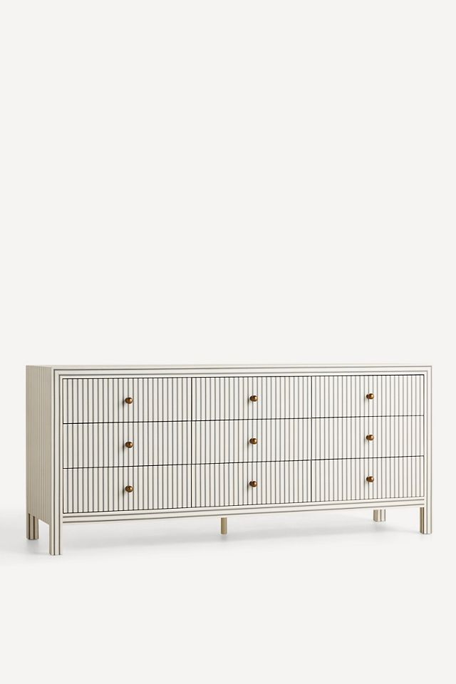 Judarn Hale Cotton Canvas Wooden Nine-Drawer Dresser #1