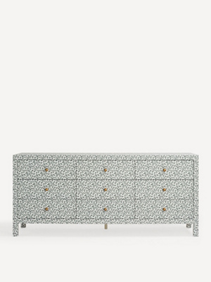 Anthropologie Hale Canvas Nine-drawer Dresser In Gray