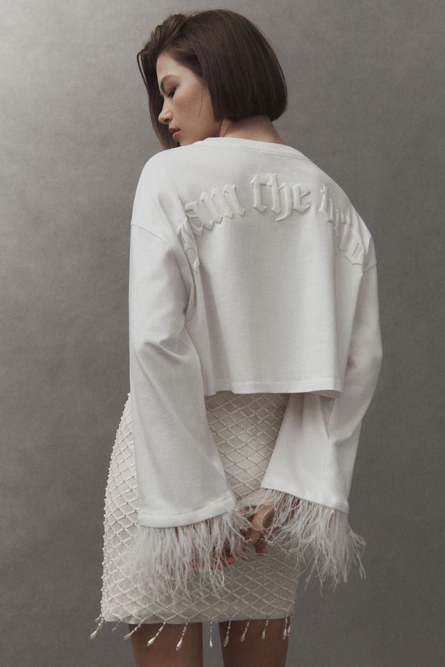 BRIDEMERCH I Am The Bride Cropped Shirt #2