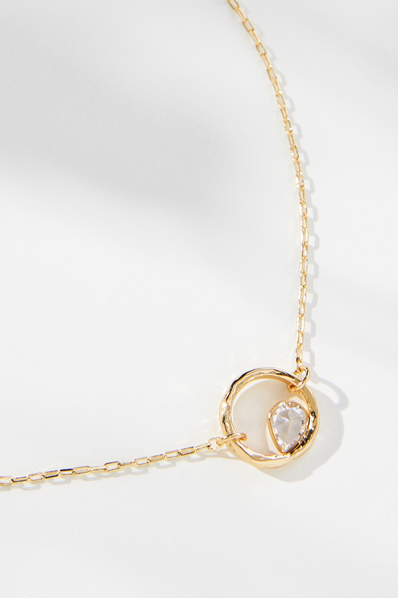 Inner Crystal Coin Necklace