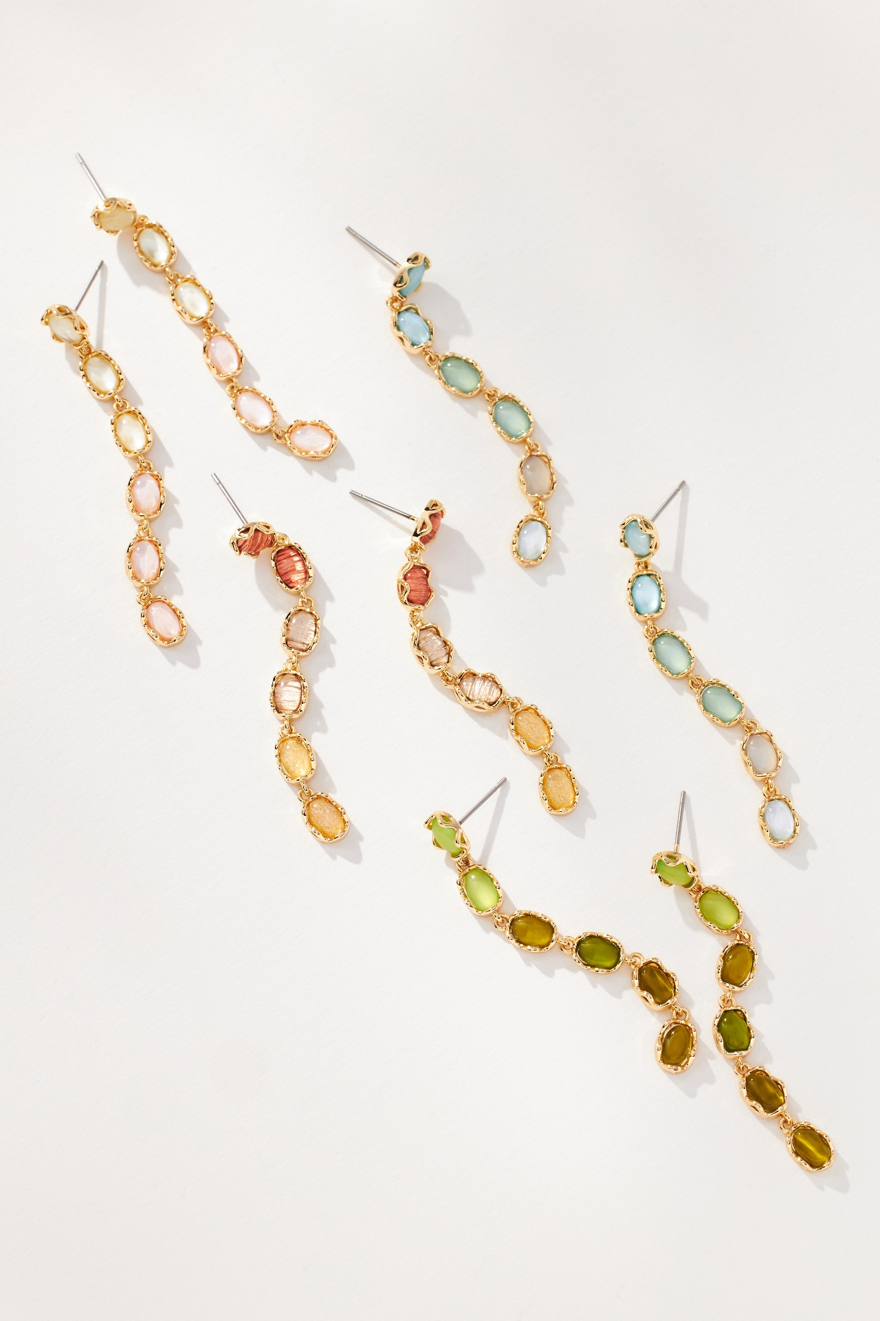 Multi-Hue Drop Earrings