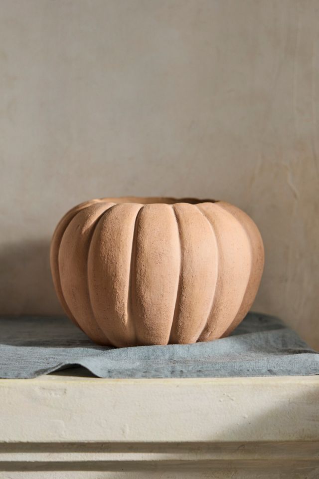 Terracotta Pumpkin Planter #3