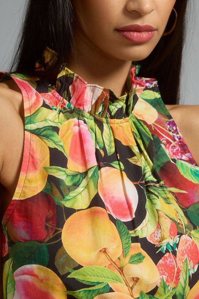 Maeve Poplin Ruffle-Neck Halter Tank #2